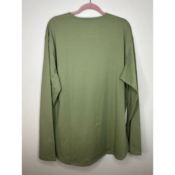 BYLT Basics Long-Sleeved Shirt Men's Size XXL Sage Green NWT Undershirt Stretch - Picture 2 of 6